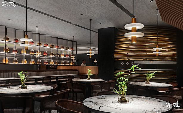 餐饮空间设计-渝月川菜馆中餐厅设计实景拍摄 | 森渡空间设计